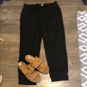 J. Crew Black Linen Pants
